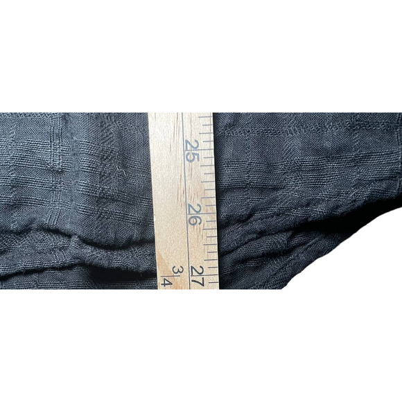 Saint+Sofia Black Burnout Button Down Shirt Long Sleeve Collared Casual Womens 6 - Picture 12 of 12